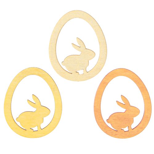 Artikel Hase im Ei Osterdeko aus Holz, ideal für DIY-Bastelideen und Tischdeko, Set 72 St