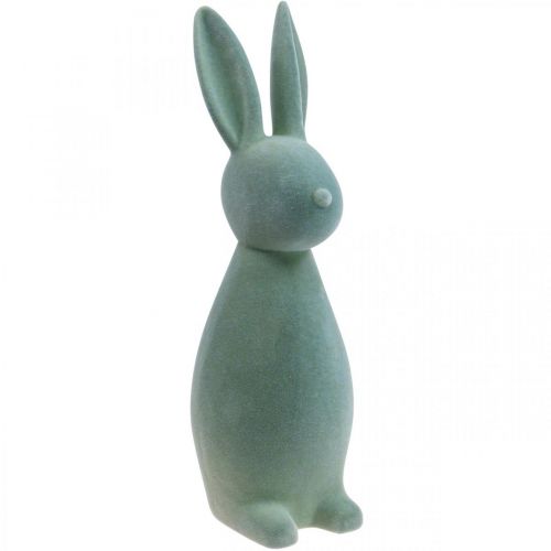 Deko Hase Deko-Osterhase – 2. Wahl – Beflockt Graugrün H47cm