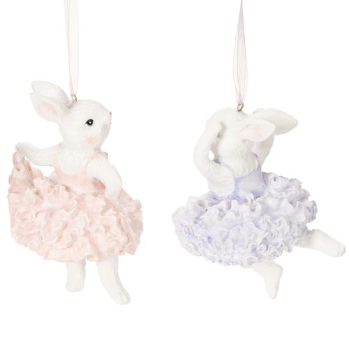Artikel Bezaubernde Ballerina Hasen Anhänger 12cm für Osterdeko oder Christbaum – 2er Set