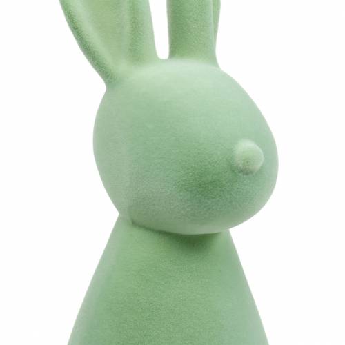 Floristik21 Osterdeko Hase 47cm Grün beflockt Osterhase Deko-Figur Ostern