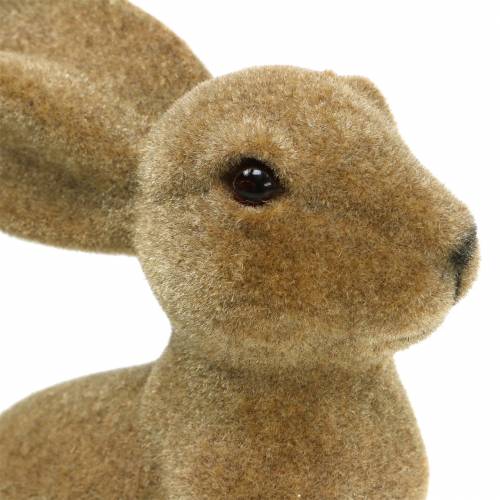 Artikel Osterdeko Hase sitzend beflockt Braun H19cm 2St