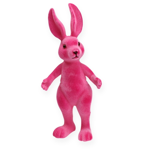 Floristik21 Hase beflockt Pink 30cm