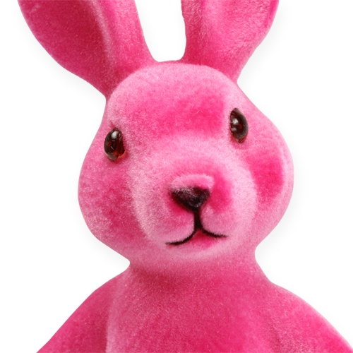 Floristik21 Hase beflockt Pink 30cm