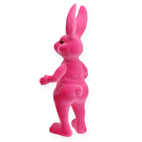Floristik21 Hase beflockt Pink 30cm