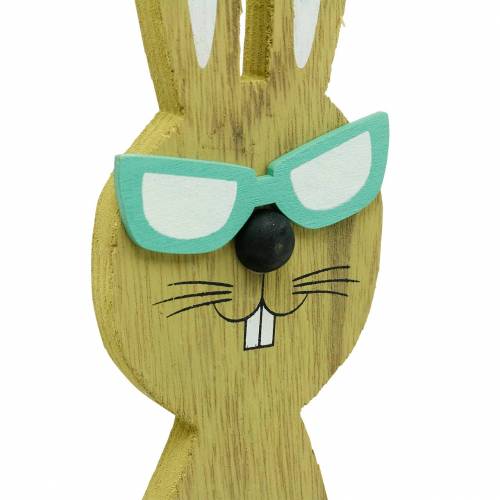 Floristik21 Osterhasen mit Korb Grün, Frühling, Deko-Pflanzkorb, Osterdeko Hase aus Holz 2St