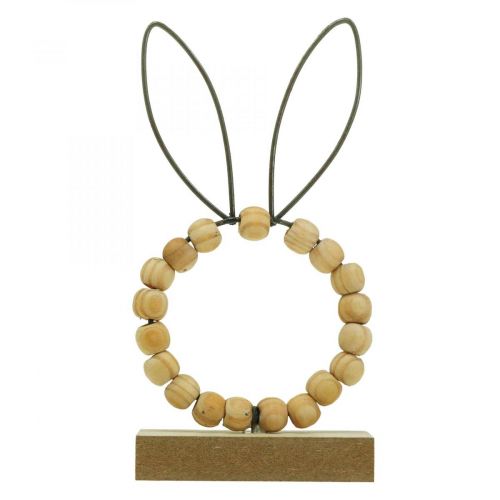 Floristik21 Hasen Deko Tischdeko Ostern Holzperlen Deko Rost Ø6,5cm 6 St