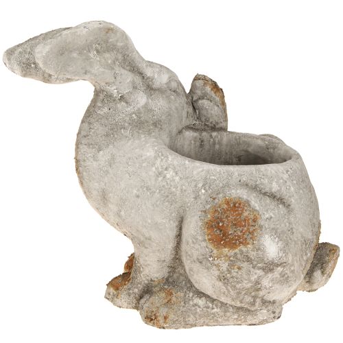 Artikel Hasen Blumentopf Beton Antik Grau Deko für Ostern 33.5x17x29.5cm