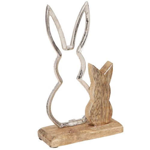 Artikel Deko-Hase Metall Holz Osterfigur 22cm 2er Set Tischdeko Hasenduo