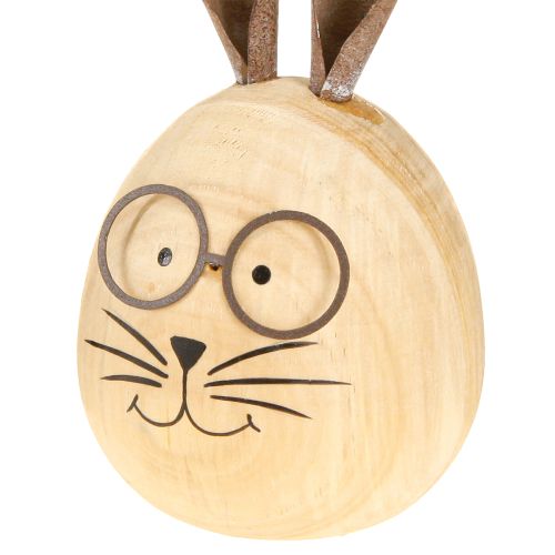 Artikel Hasen Dekofigur aus Holz mit Metallakzenten 14cm im 3er-Set für Oster- und Frühlingsdekoration