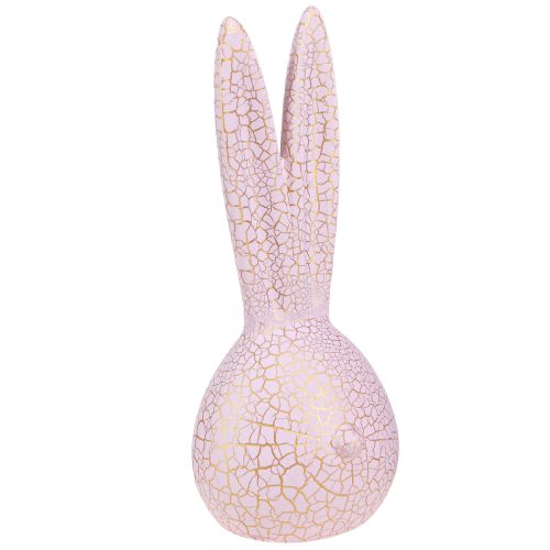 Floristik21 Hasenkopf Deko Ostern Rosa Gold Keramik Vintage 10x11x28cm Shabby Chic