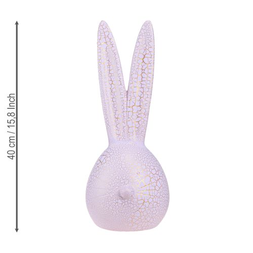 Artikel Rosa Gold Osterhase Hasenkopf Dekoration Krakelee 16,5x16x40cm