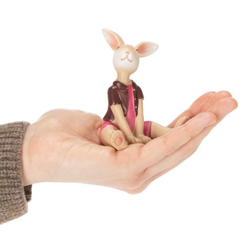 Artikel Osterhasen Figuren Set 4-teilig 9cm Rosa Braun Deko für Tisch & Frühling