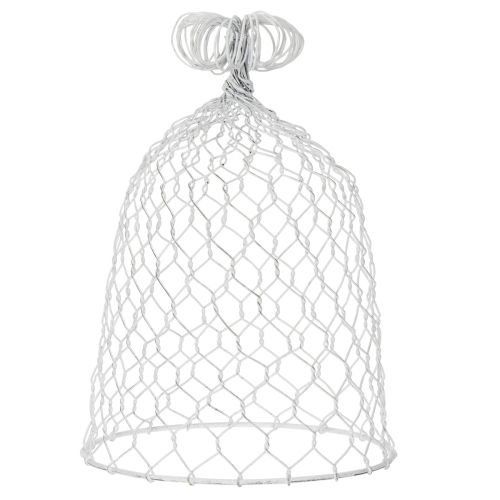 Artikel Drahtglocke aus weißem Metall 23cm für Dekorationen und Tischdesign