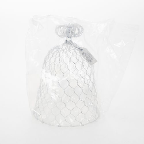 Artikel Drahtglocke aus weißem Metall 23cm für Dekorationen und Tischdesign