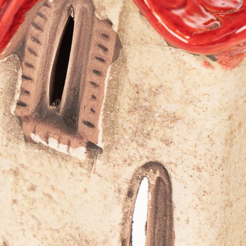 Set Keramikhaus Dekoration 15cm rot-braun 2-teilig für Innenbereiche | Floristik21.de