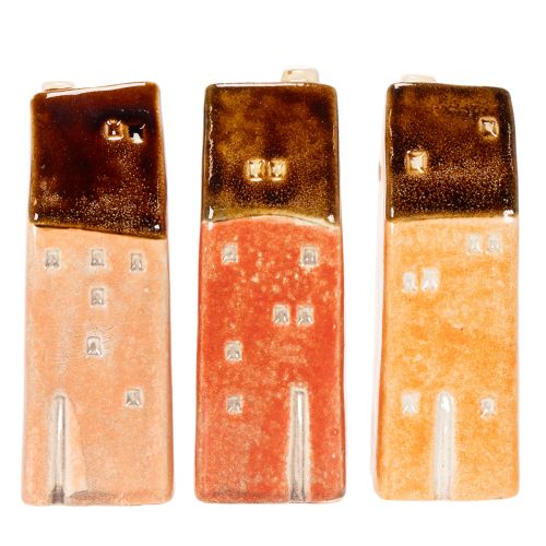 Dekohaus Keramik Set Miniatur Häuschen 14 cm 3 Stück Innenbereich | Floristik21.de