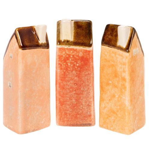 Dekohaus Keramik Set Miniatur Häuschen 14 cm 3 Stück Innenbereich | Floristik21.de