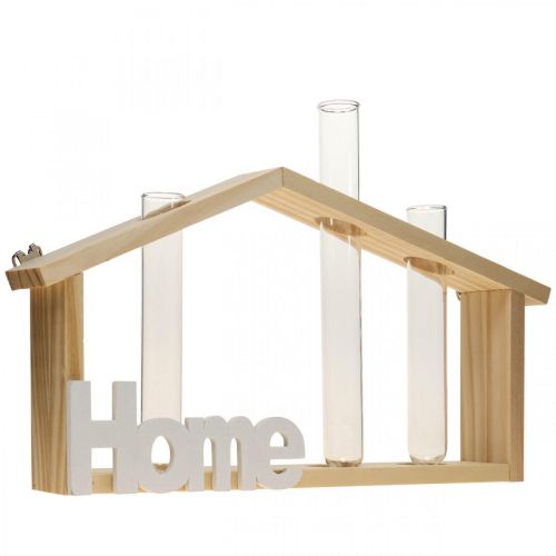 Floristik21 Wanddeko Holz Deko Home Reagenzglas 27,5x4,5x14,5cm