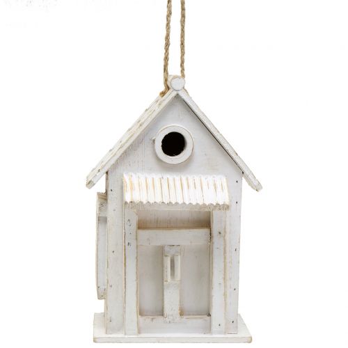 Floristik21 Vogelhaus zum Hängen Weiß H25,5cm