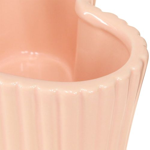 Artikel Herz Keramik Deko Schale Glänzend Orange Gelb 11×10×6cm - Set 6 Stk