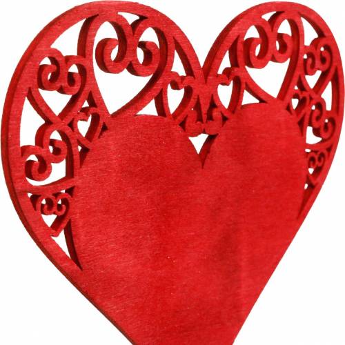 Floristik21 Herz am Stab, Dekostecker Herz, Hochzeitsdeko, Valentinstag, Herzdeko 16 St