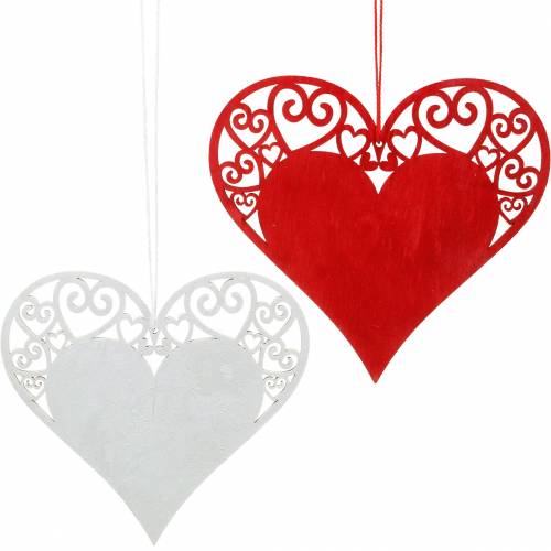 Floristik21 Herz zum Hängen, Hochzeitsdeko, Schmuckanhänger Herz, Herzdeko, Valentinstag 12St