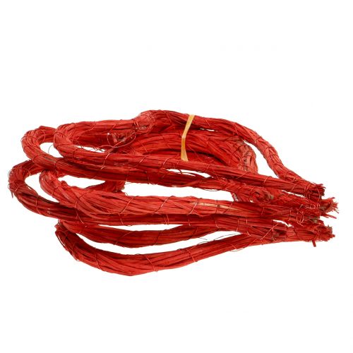 Floristik21 Herz aus Bast zum Hängen Rot 20cm 6St