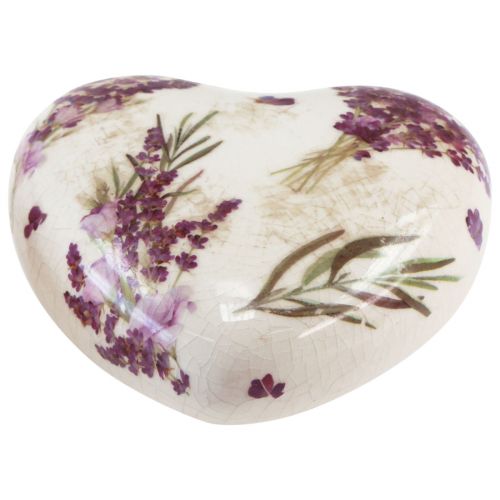 Artikel Herz Deko Keramik Deko Lavendel Vintage Steingut 10,5cm