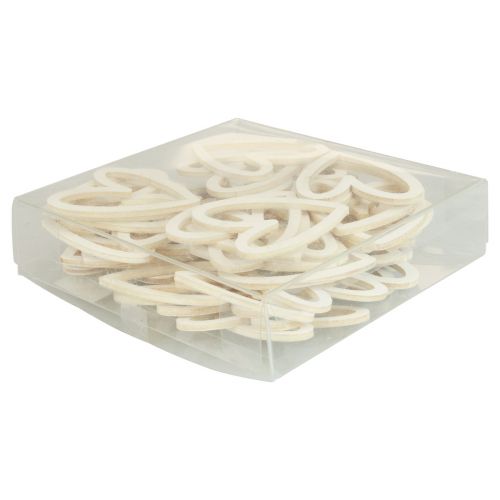 Artikel Herz Deko Streudeko Herzen Holz Tischdeko Creme 4,5cm 48 St