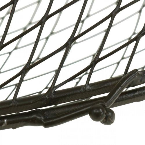 Floristik21 Metallherz, Drahtherz, Korb Herz Braun H16,5cm L31cm
