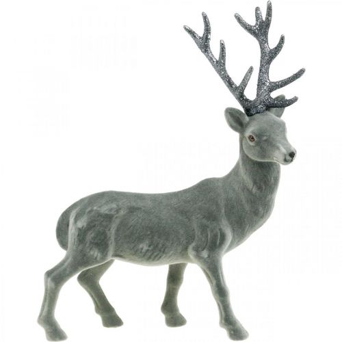Deko Hirsch Dekofigur Deko-Rentier Anthrazit H40cm