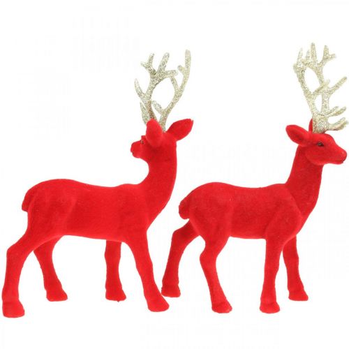 Artikel Deko Hirsch Dekofigur Deko-Rentier Rot H20cm 2St