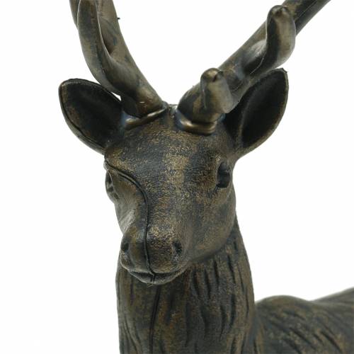 Floristik21 Deko Hirsch Bronze-Effekt H33cm