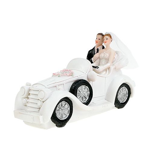 Floristik21 Hochzeitfigur Brautpaar im Cabrio 15cm