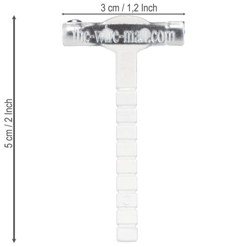 Artikel Hochzeitsanstecker transparent Silber 5cm - Anstecknadeln für Blumendekoration (50 Stück)