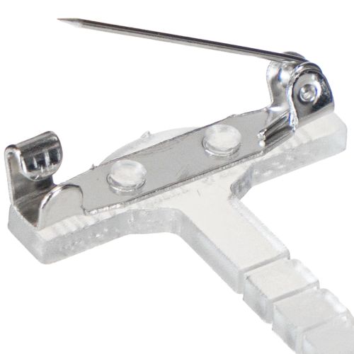 Artikel Hochzeitsanstecker transparent Silber 5cm - Anstecknadeln für Blumendekoration (50 Stück)