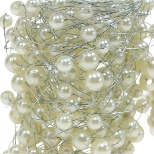 Artikel Hochzeitsdeko, Deko-Perlenstrang, Girlande mit Perlen, Dekodraht 2,5m 2St