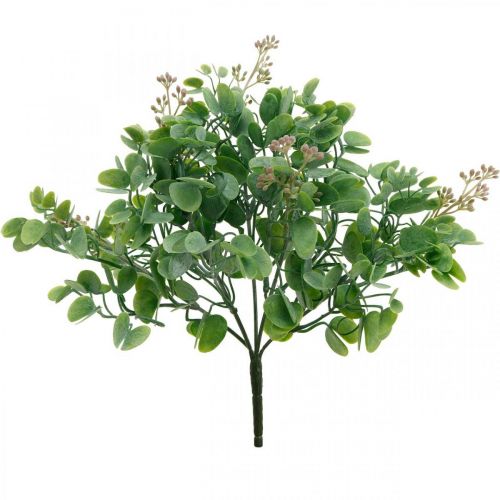Floristik21 Hochzeitsdeko Eukalyptus-Zweige mit Blüten Dekostrauß Grün, Rosa 26cm