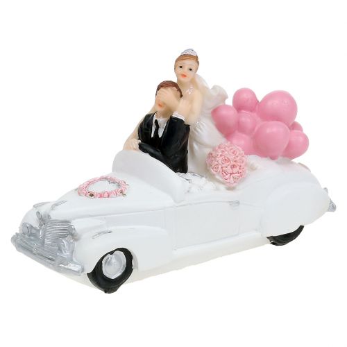 Floristik21 Hochzeitsfigur Brautpaar im Auto 16cm