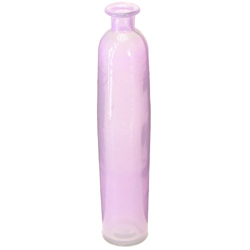 Hohe Blumenvase Lila Glas Deko Flasche Ø6,5cm H30cm