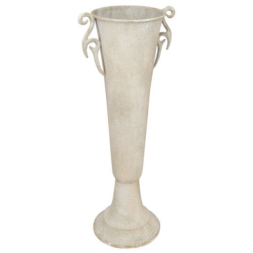 Artikel Edle Metall-Pokalvase in Antik-Optik Grau für Floristik, Deko & Events Ø15cm H50cm
