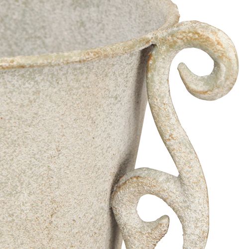 Artikel Edle Metall-Pokalvase in Antik-Optik Grau für Floristik, Deko & Events Ø15cm H50cm