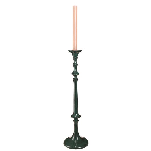 Floristik21 Metall Kerzenhalter in Keramikoptik Grün H49cm - Vielseitige Eleganz für Tischdeko & Raumbeleuchtung