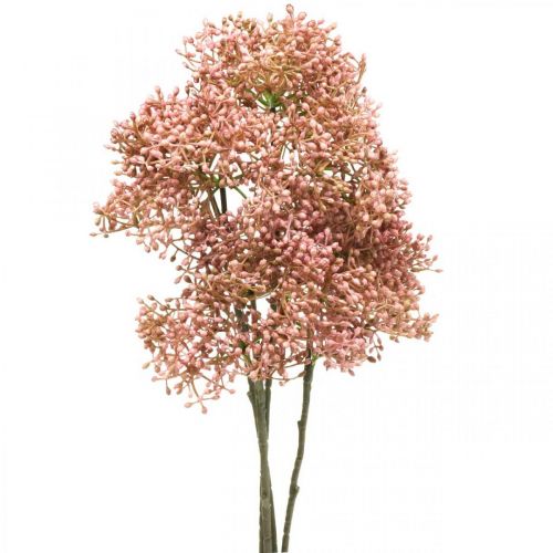 Floristik21 Holunder künstlich Rosa Blütenzweig 52cm 4St