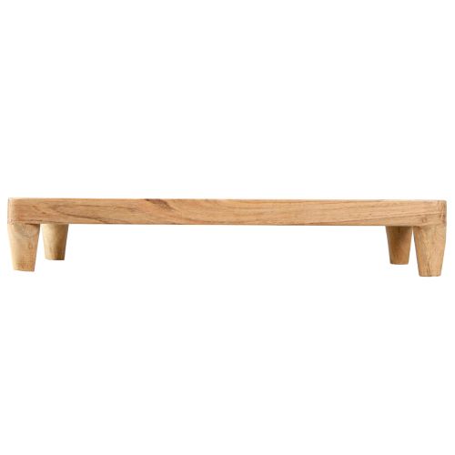 Artikel Holz Tablett mit Füßen Tisch Podest 45x20x7,5cm Natur Dekoration