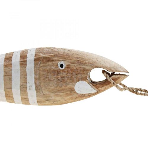 Floristik21 Holzfisch Deko maritim Fisch Anhänger Holz 28,5cm