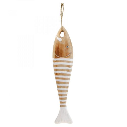 Holzfisch Deko maritim Fisch Anhänger Holz 49cm