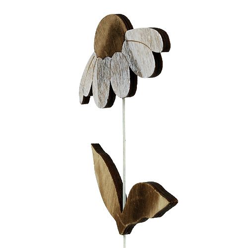 Floristik21 Holzblume Natur 27cm x 12cm 2St