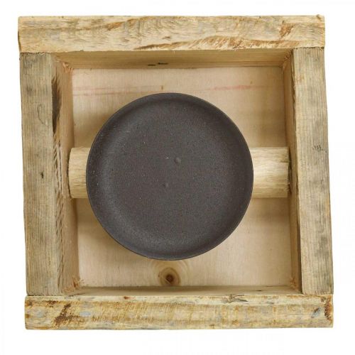 Floristik21 Kerzenständer Tafeldeko Kerzenhalter Holz Deko 15×15cm