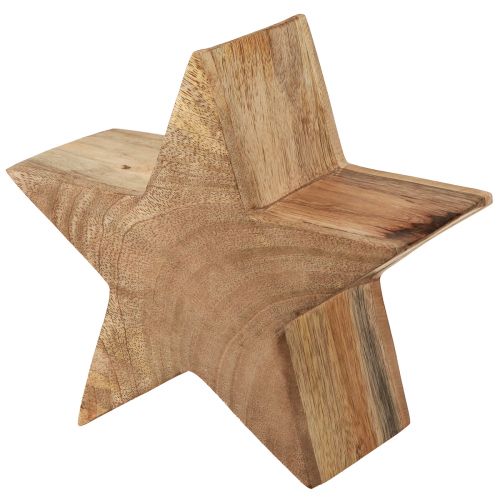 Floristik21 Mangoholz Deko-Stern, Natürliche Tischdeko Ø20cm, Vielseitig & Langlebig